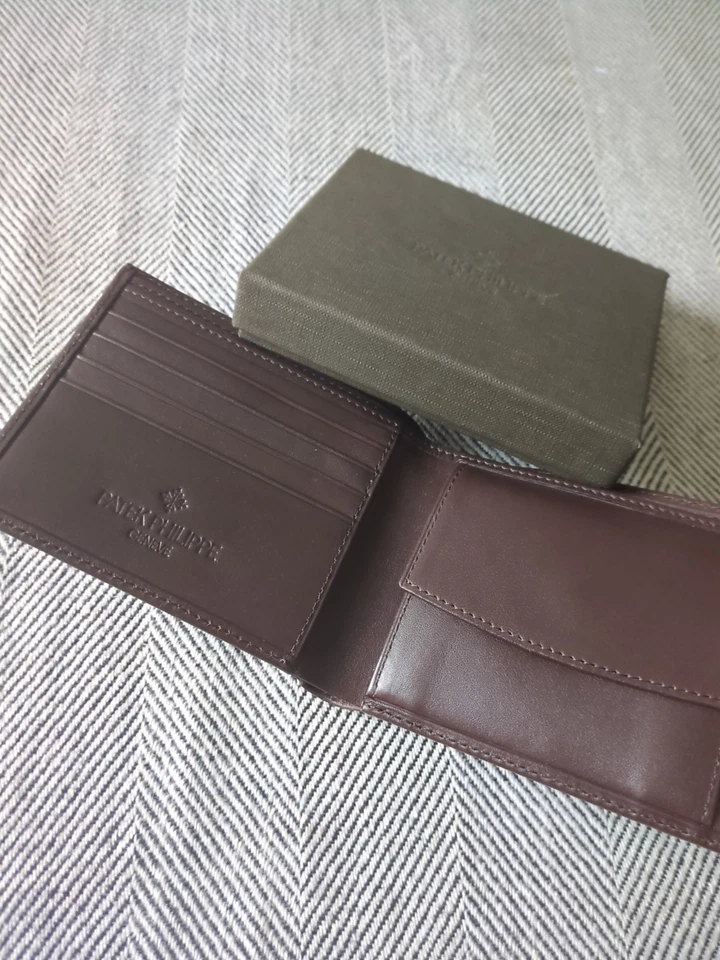 Original Patek Philippe Portemonnaie Kalbsleder Brieftasche Braun Neu - Bild 2 von 4