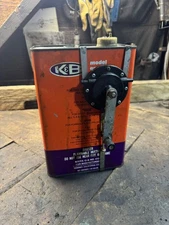 Vtg RARE K&B 100 Gallon can W/ Du-bro Fuel Pump Model Engine Peteoliana