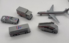 American Airlines Airport Vehicle Lot Realtoy Plane, Shuttle Bus Service Trucks
