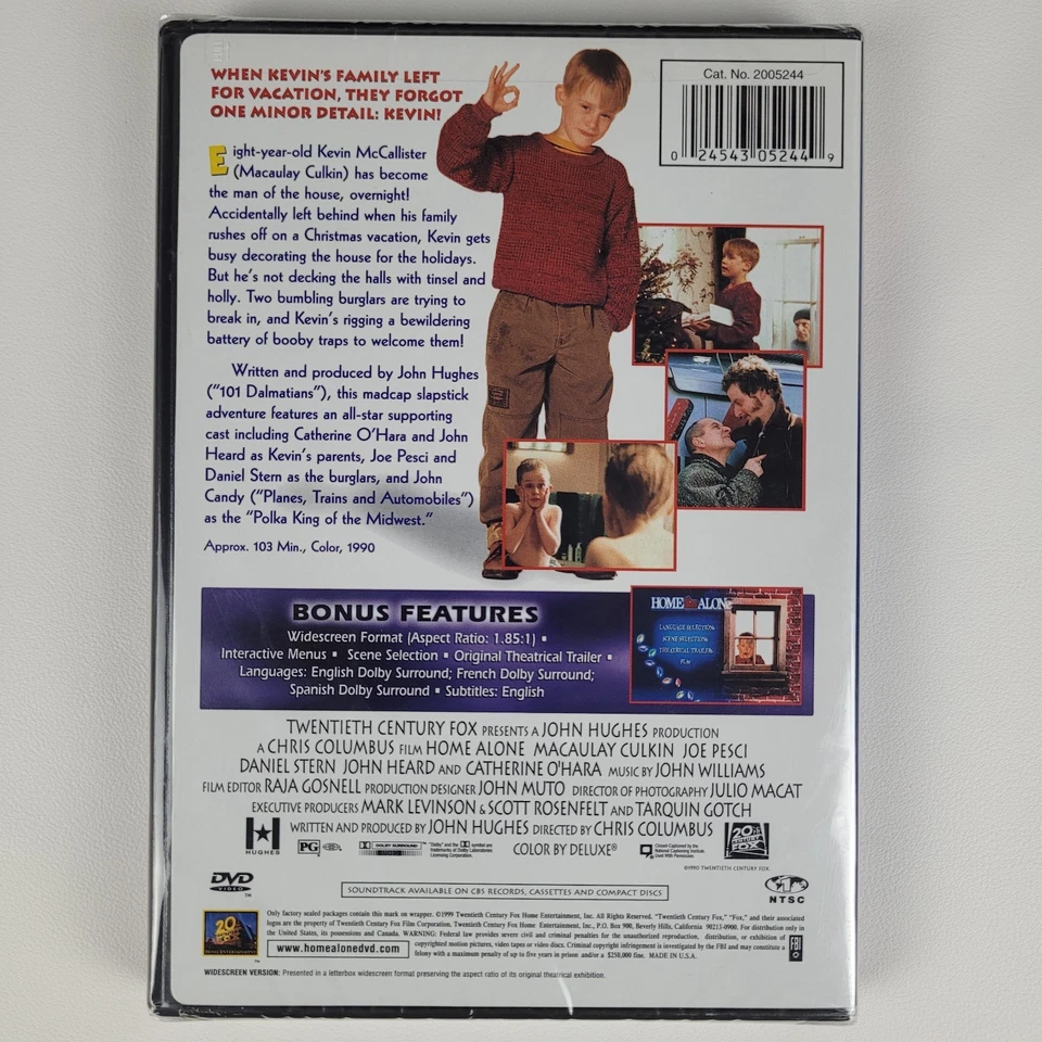 Home Alone (1990) DVD Macaulay Culkin Holiday Comedy Family Factory Sealed - Image 2 of 3