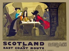 TX580 Scotland East Coast Route LNER British Vintage Travel Poster PrintA4/A3/A2