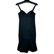 Express Design Studio Black Pleated Hem Dress 0 NWOT