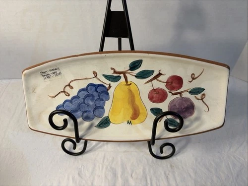 Vintage Stangl Pottery “Fruit” Design Bread/relish Tray