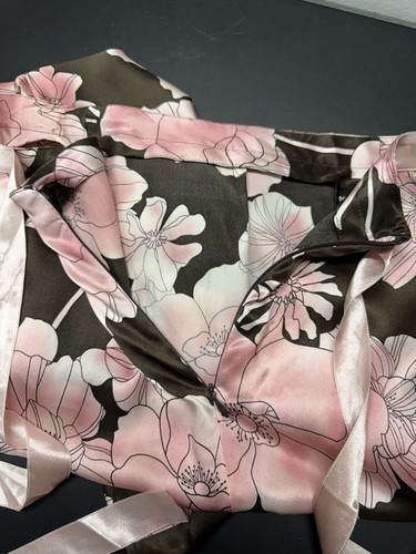 New York & Company size 10 Women’s Brown Pink Floral Silk Skirt NWT - Picture 6 of 7
