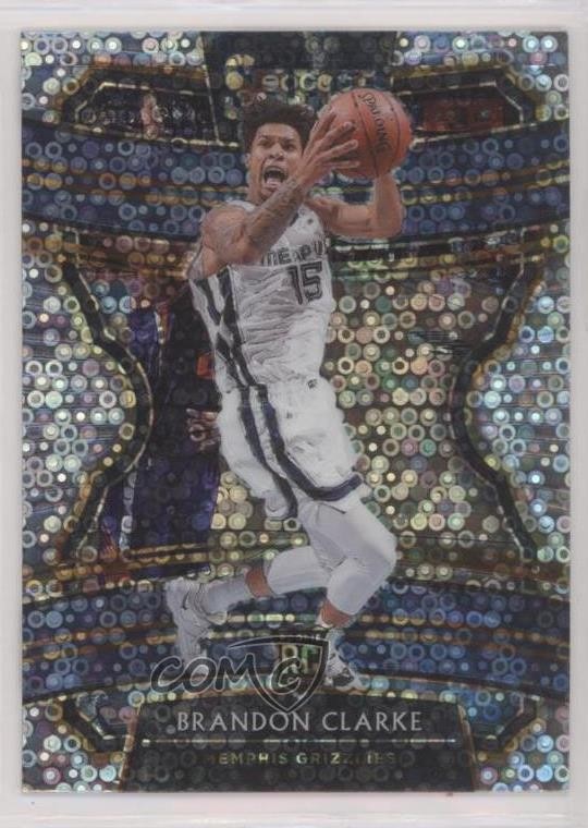 2019-20 Panini Select Concourse Hybrid Disco Prizm Brandon Clarke #76 15fy