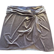 Skims Bikini Velvet Sarong Womens 4XL Umber Mini Side Knot Swim Shine Beach