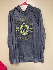 American Fighter 1974 AF Logo Hoodie Pullover Gray XL Hooded Sweatshirt