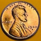 1940-s lincoln wheat cent penny uncirculated