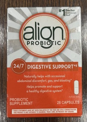 Align Probiotic Supplement - 24/7 Digestive Support - 28 Capsules. Best By:07/26