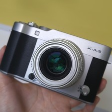 FUJIFILM X-A3 24.2 MP Mirrorless Digital Camera Silver W/ 35mm F1.6 lens English