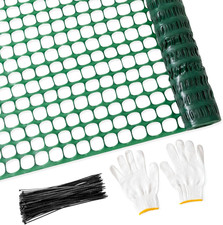 Plastic Mesh Fence Safety Fence, 4'X100' Roll with 100 Zip Ties, Resuable Tempor