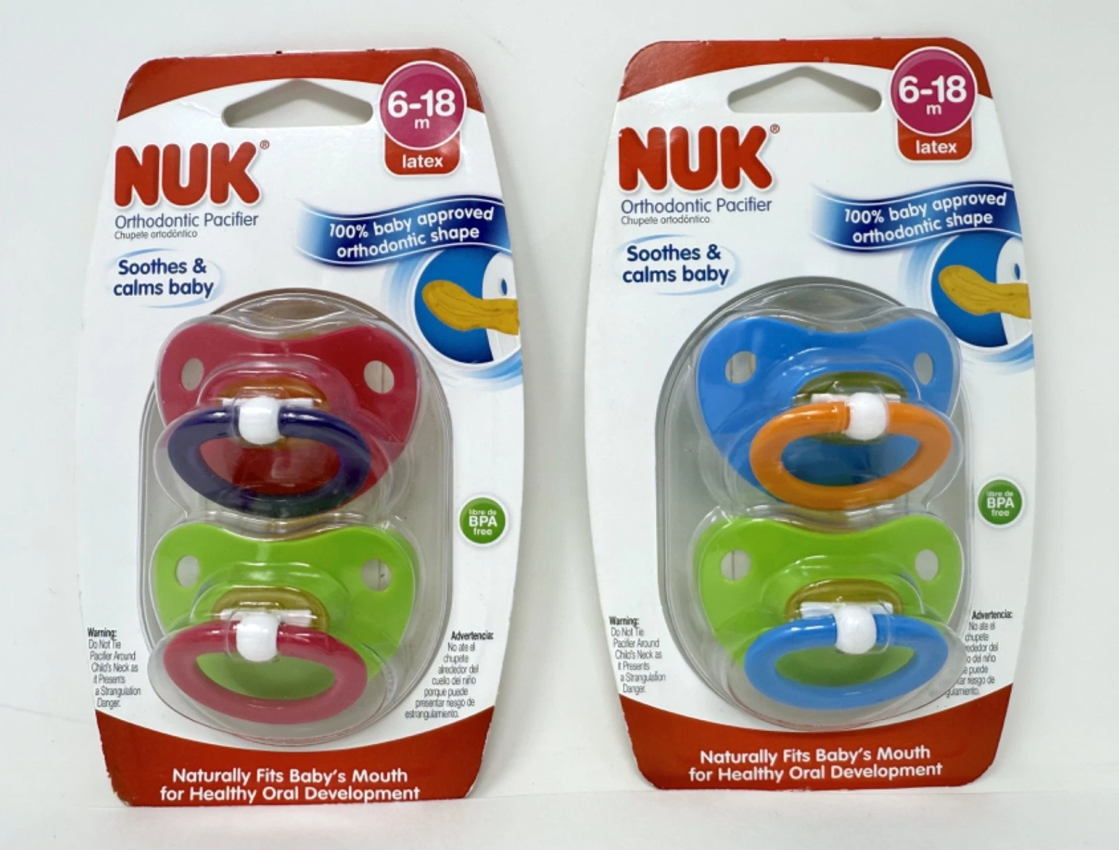 CHOOSE 1 - Nuk 6-18 Month Latex Orthodontic Pacifier Boy Girl Pack of 2
Opens in a new window or tab