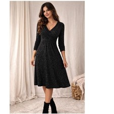Unbranded Women's Black Wrap-dresses