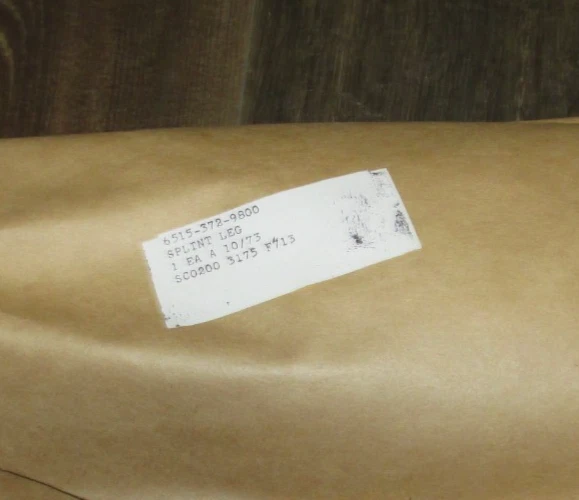 Eames Molded Plywood Leg Splint IN Wrapper ARTEK-PASCOE, AALTO,U.S.,S2-1790,WWII - Image 3 of 4