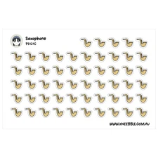 Saxophone Planner Stickers – Colorful Music Themed Decorative Decals for Creativ