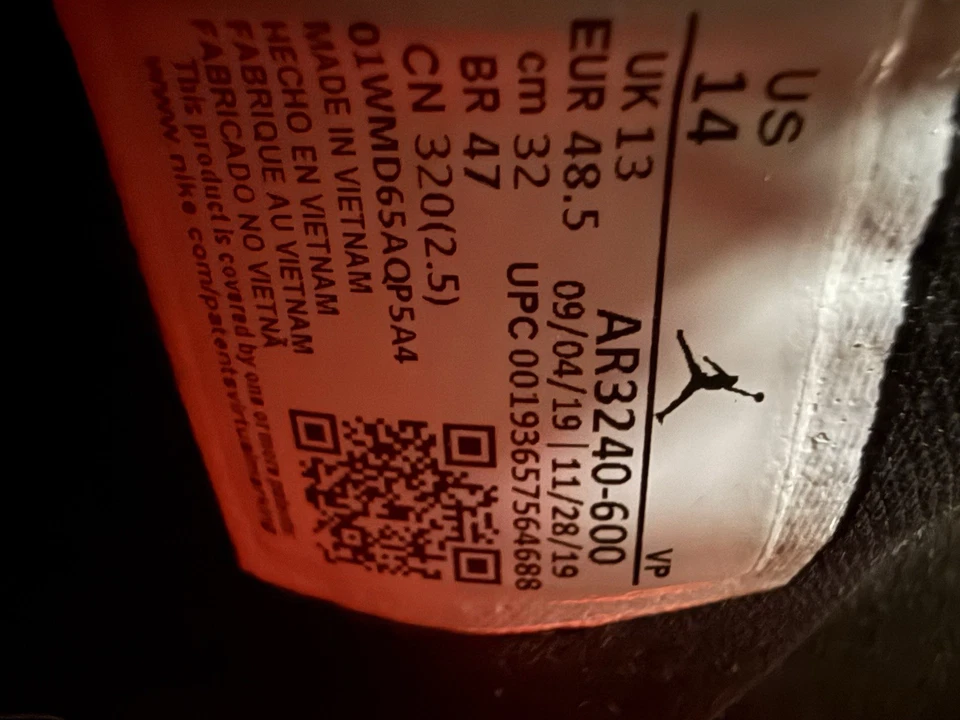 Nike Air Jordan 34 Infrarrojo 23 Luka Doncic Jayson Tatum Bred AR3240 600 Talla 14 Foto 4 de 4