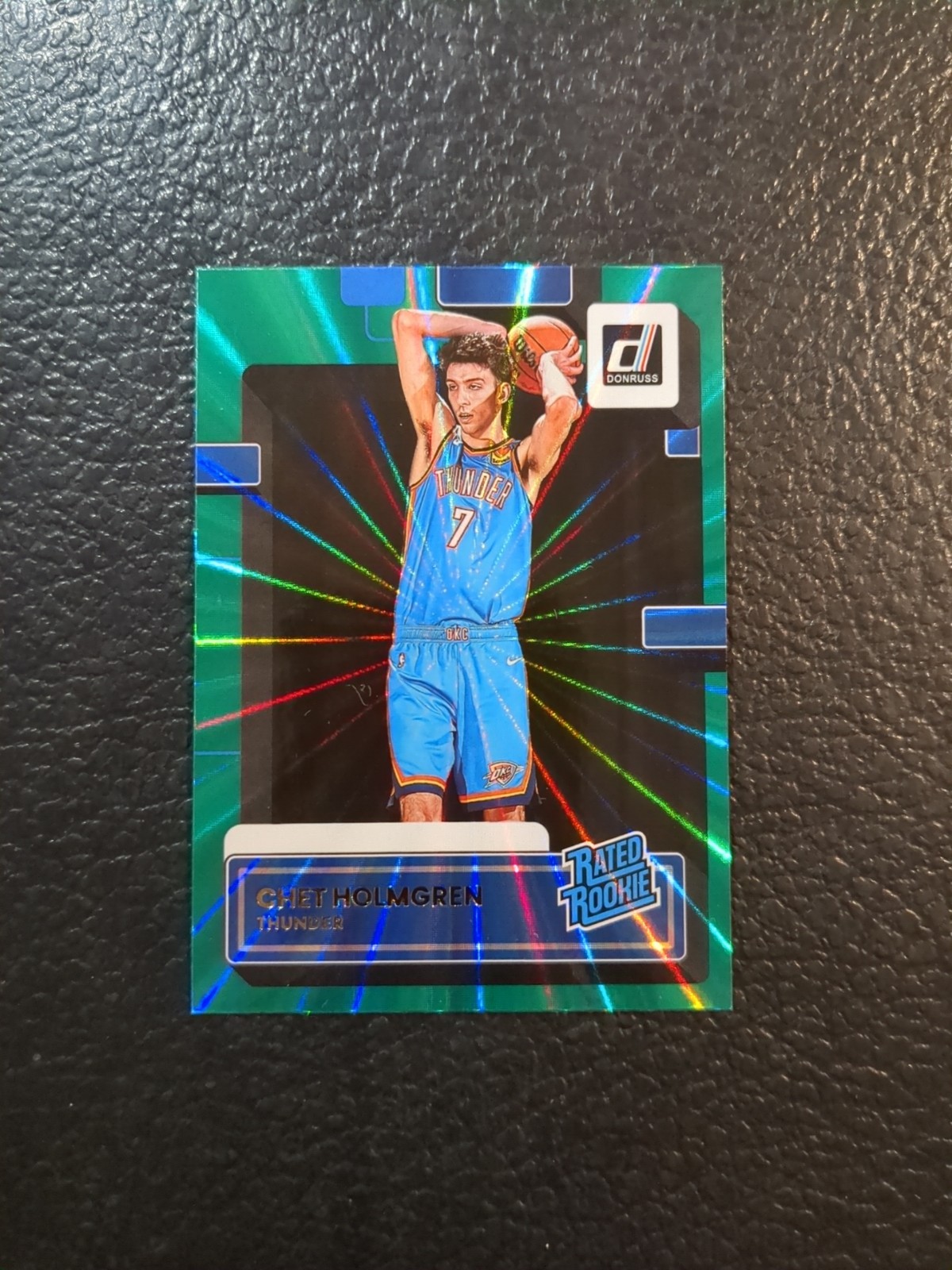 Chet Holmgren 2022-23 Panini Donruss Green Lazer Holo Rated Rookie  #202 (RC)