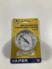 Válvula de ajuste de aire con medidor Vaper 19359 - 0-160 PSI, 1/4" NPT