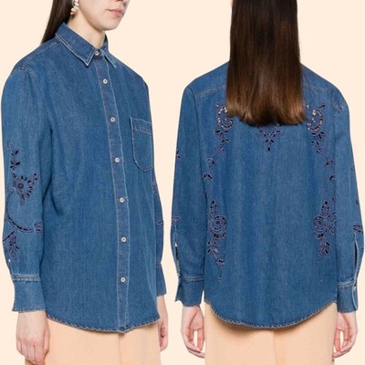 Forte Forte Embroidered Denim Shirt