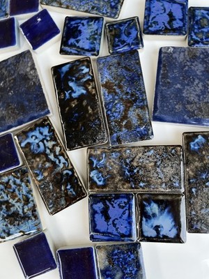 Large Lot Of Fire Glazed Quality Ceramic Tiles Set Of 29 Assorted Sizes