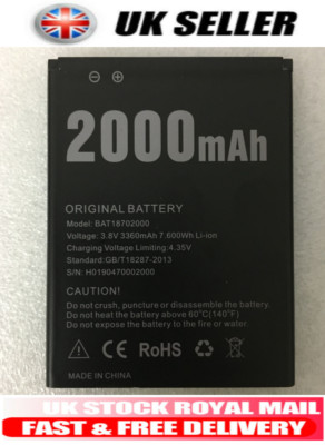 DOOGEE X50 X50L 2000mAh Battery TOOLS 4 FREE UK/EU Stock