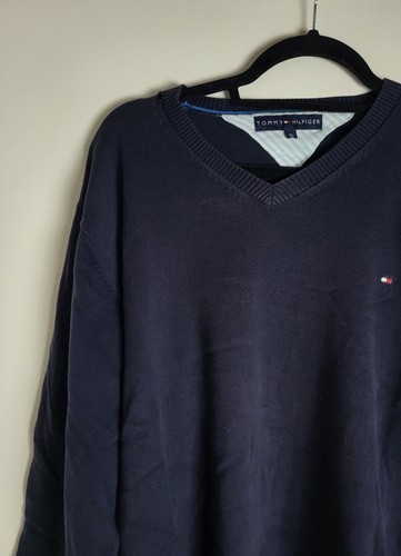 Original/Auténtico Tommy Hilfiger - Suéter Vintage - Clásico - Azul - XL - Imagen 3 de 12