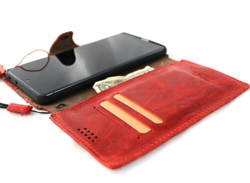 Original Leder Hülle für Samsung Galaxy S22 Ultra ID Geldbörse Buch Wireless Rot 22 - Bild 2 von 8