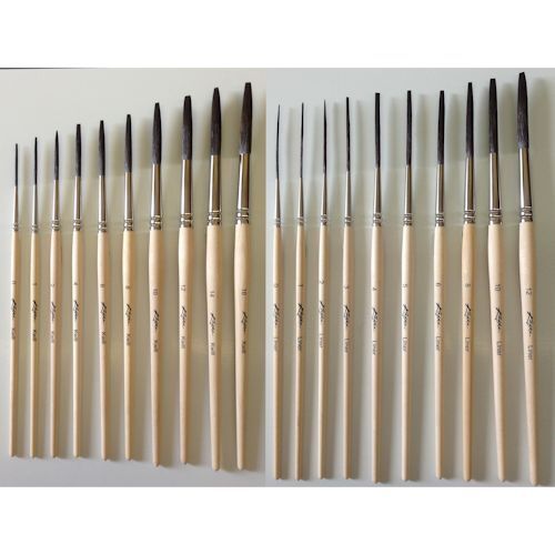 Kafka Set of 20 Signwriter Kwills and Liners Pinstriping Paint Brushes All Sizes - Afbeelding 1 van 1