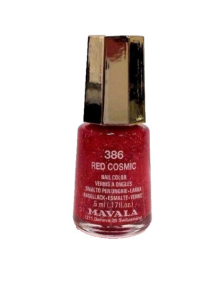 MAVALA 5ml Mini Glitzer Lack Nagellack Rot Red Cosmic Glanz Glamour Glimmer 386