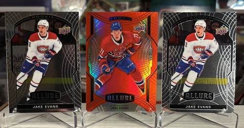2020-21 Upper Deck Allure Jake Evans LOTTO (3) RARO Red Rainbow Rookie RC ⭐️ COME NUOVO - Foto 1 di 5