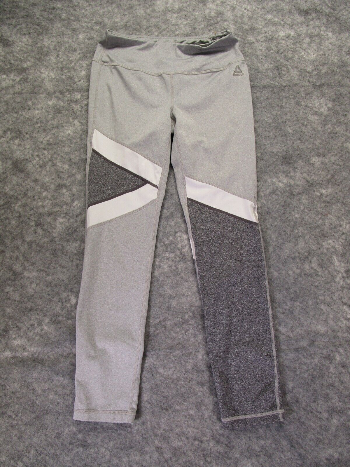 Reebok Yoga Pants Womens Small Stretch Waistband Pocket gray Workout-image