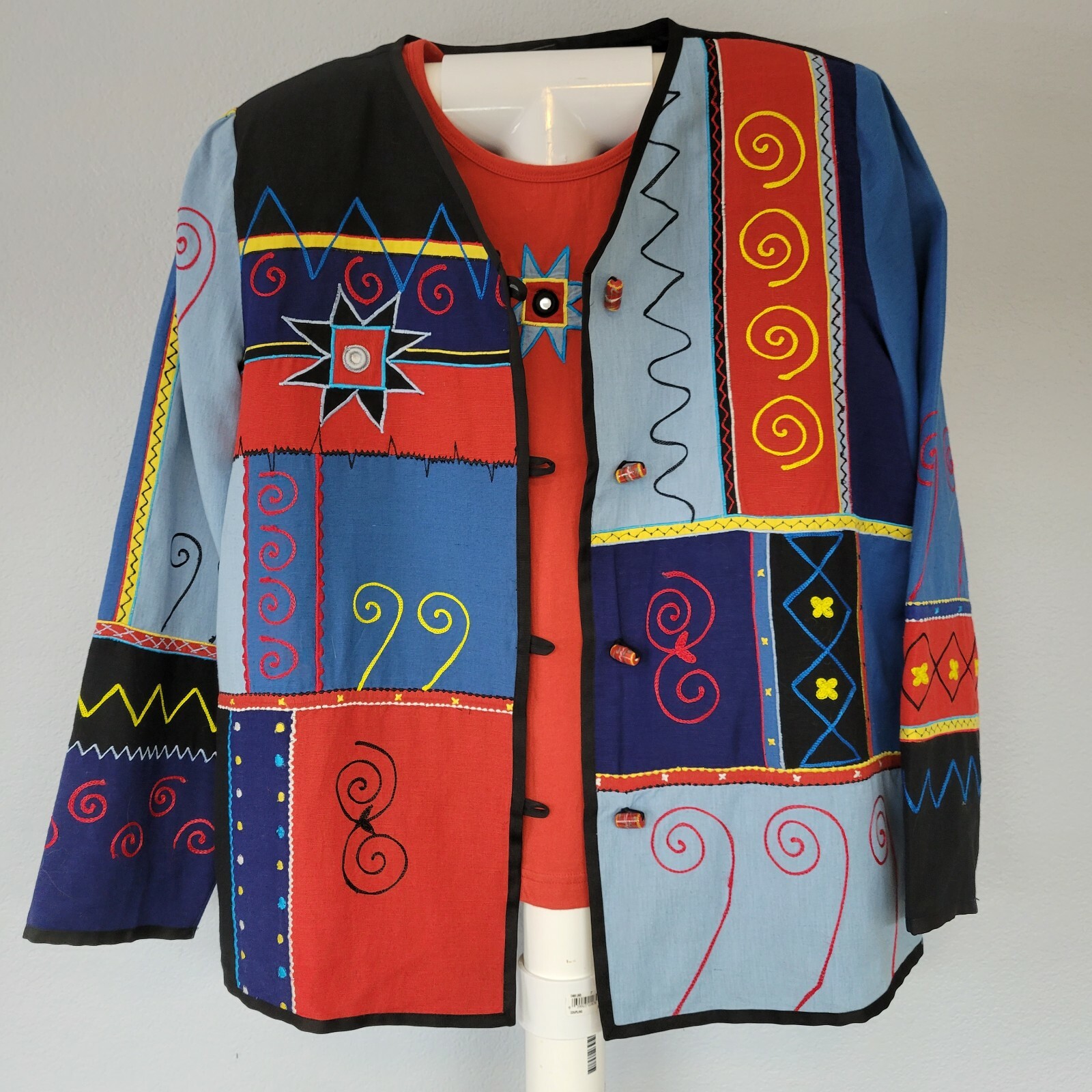 Indigo Moon Patchwork Jacket Multicolor with Matc… - image 2