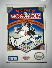 Monopoly (Nintendo NES, 1991) Complete CIB - Box, Manual, Sleeve EXCELLENT COND.