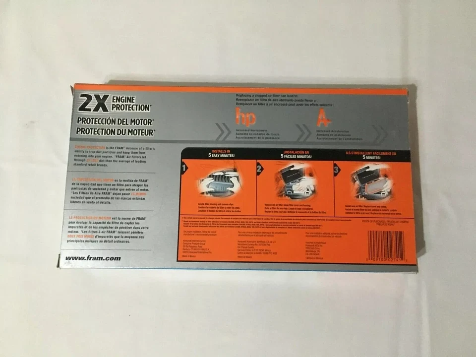 Filtro de aire protector extra FRAM CA8956 repuestos automático Foto 2 de 2