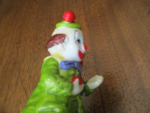 RARO-HTF JASCO 4 1/2" ALTO BISQUE PORCELLANA JUGGELING PALLA ROSSA CLOWN BELL-TAIWAN - Foto 5 di 10