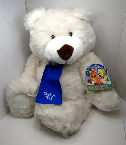 Commonwealth Vintage Clifton White Bear Plush Friend Of Max The Moose 28" NWT