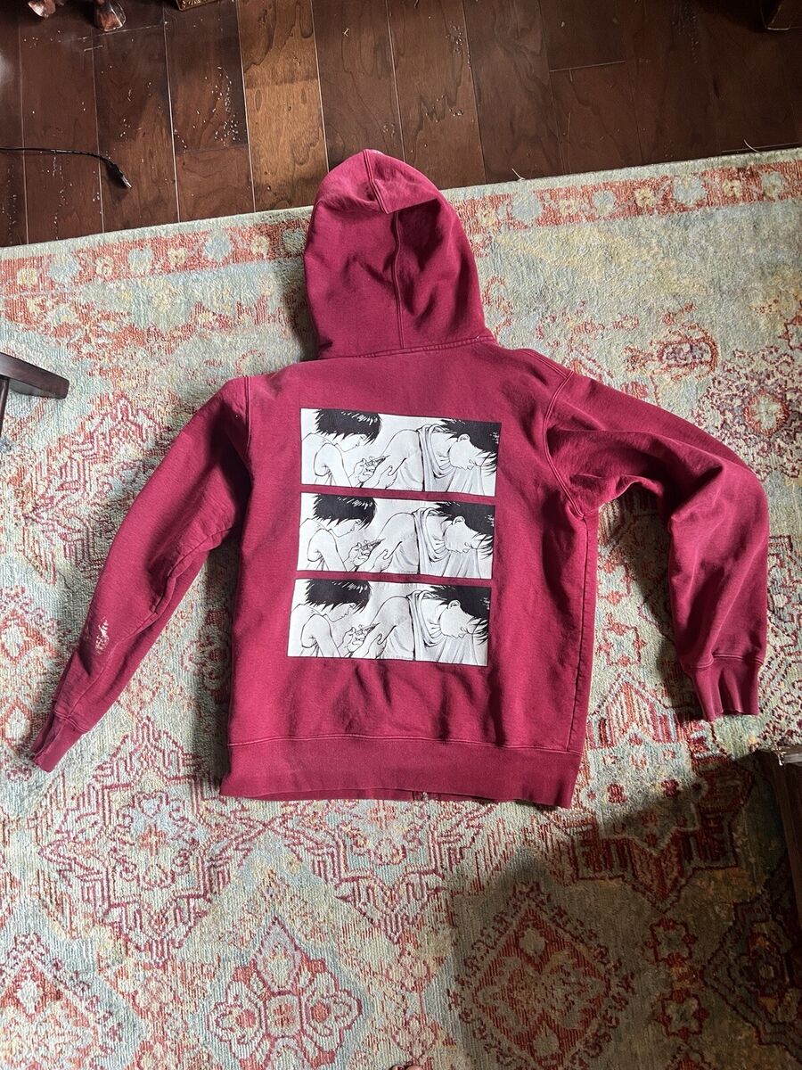 Vintage Supreme x Akira Syringe Zip Up Sweatshirt Dark Red Vintage Supreme x Akira Syringe Zip Up Sweatshirt Dark Red