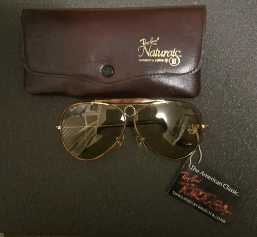 Vintage Bausch and Lomb Ray-Ban Tortuga Shooters Aviator Style Sunglasses - Picture 6 of 8