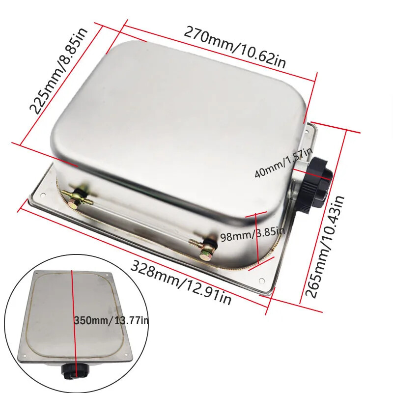 7L Air Diesel Heater Fuel Tank Oil Stainless Steel For Car Truck VAN