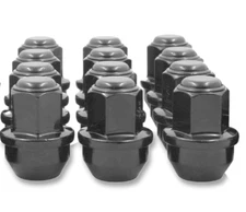 Fits Ford F-150 2015-2024 OEM Replacement Solid Black Lug Nuts 14x1.5 | 12pc