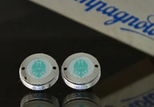 Bianchi White crankset dust caps fit Campagnolo record shimano ofmega gipiemme