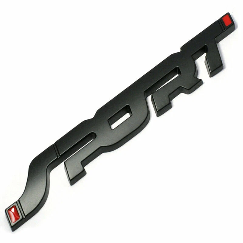 Black Car Metal 3D SPORT Logo Emblem Badge Sticker Trunk Fender Decal Accessory Foto 3 de 4