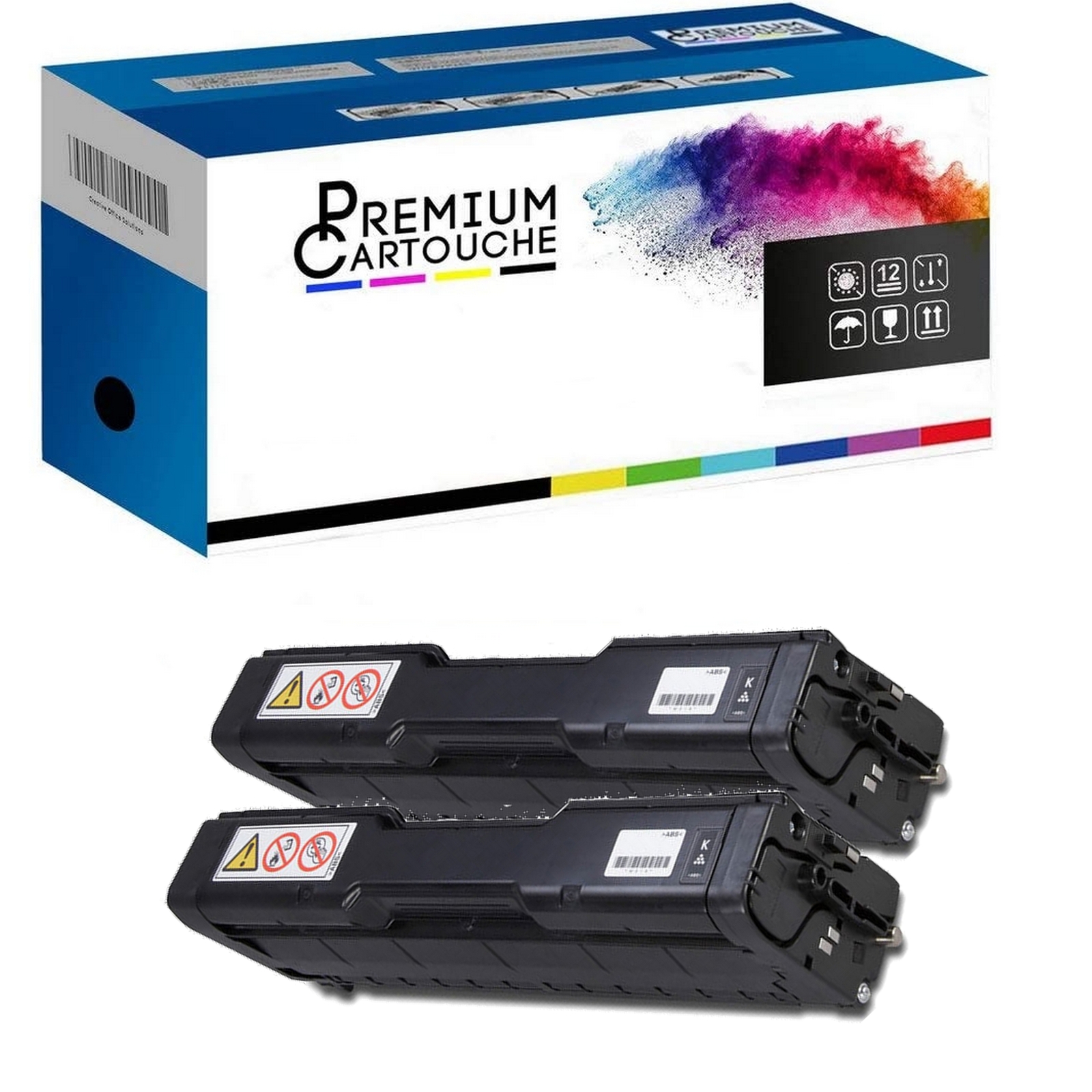 Pack de 2 toners SPC252HEBK noir haute capacité pour des tracés graphiques précis