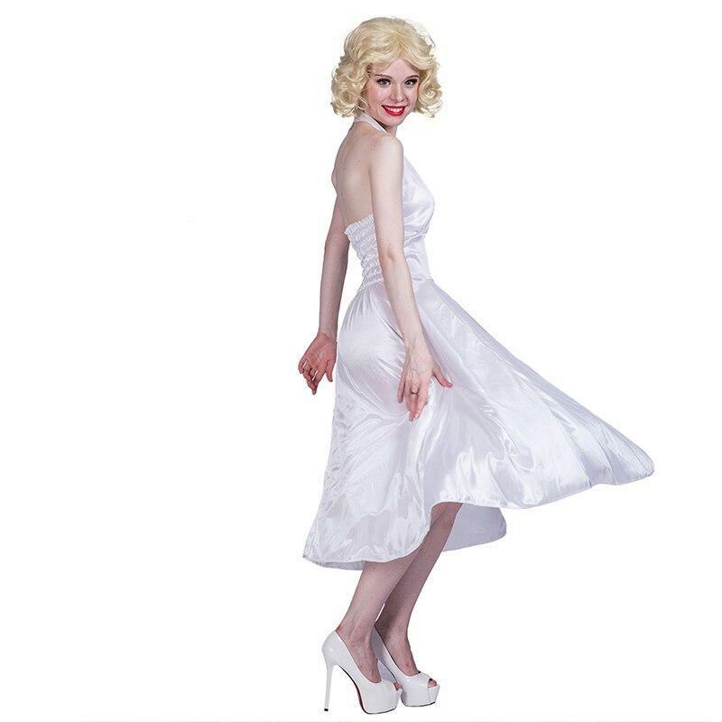 Costume Marilyn Monroe vestito bianco da donna abito per carnevale