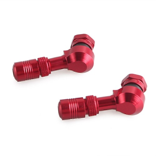 Pair 83 Degree Universal Valve Stems For HONDA YAMAHA KAWASAKI SUZUKI BMW Red - Picture 5 of 6
