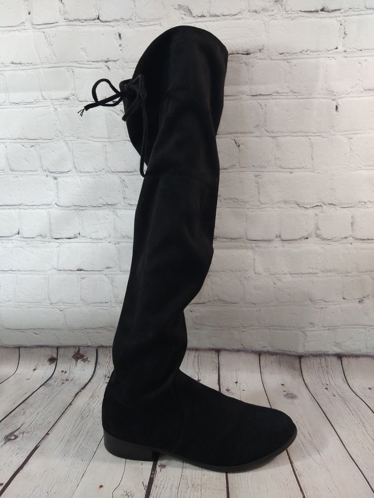 2016 AMERICAN EAGLE AEO women's black OVER THE KNEE boots - SIZE 9 / faux suede image 5