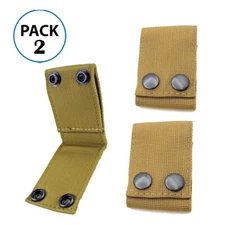 2PCS QD Handcuff Strap Holder Waist Strap Safety Snap Closure Tactical Strap Tan