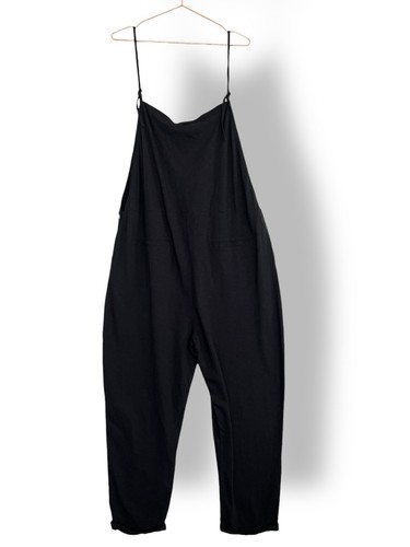 The White Company Black Jumpsuit Dungarees Size 18 Organic Cotton Jersey - Bild 2 von 11