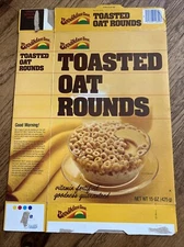 1988 Breakfast Best Toasted Oat Rounds Cereal Box - Generic Cheerios