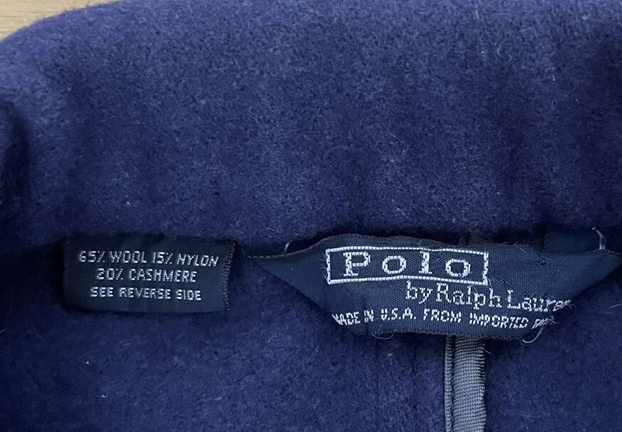 Polo Ralph Lauren Small Cashmere Military Blazer Jacket Crest RRL Navy Blue 42 - Image 2 of 4